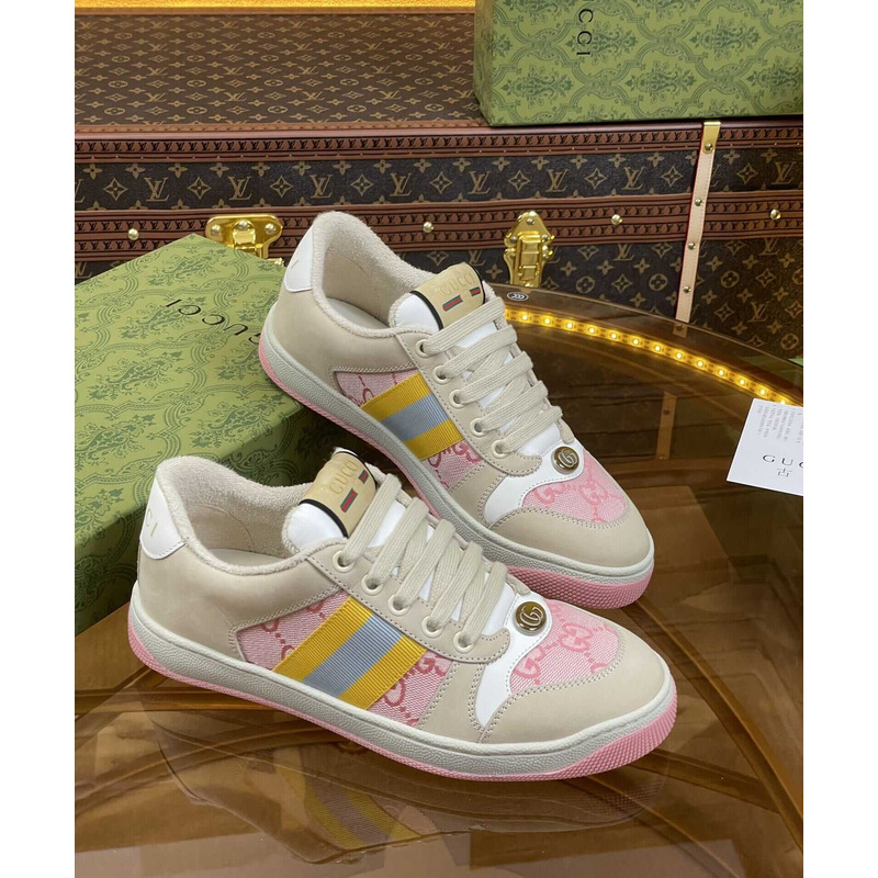 G*u*i screener sneaker beige pink