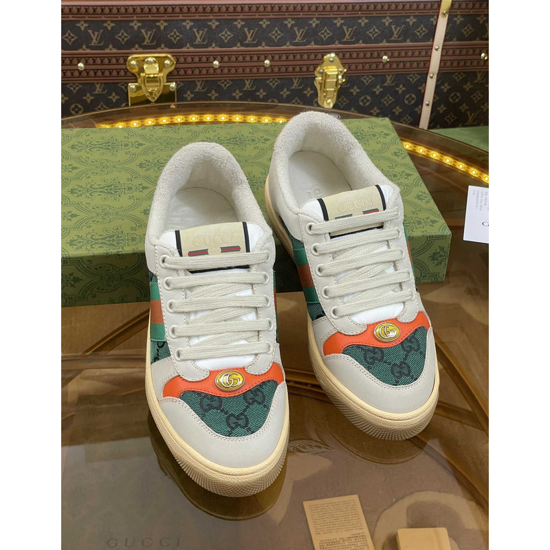 G*u*i screener sneaker beige green
