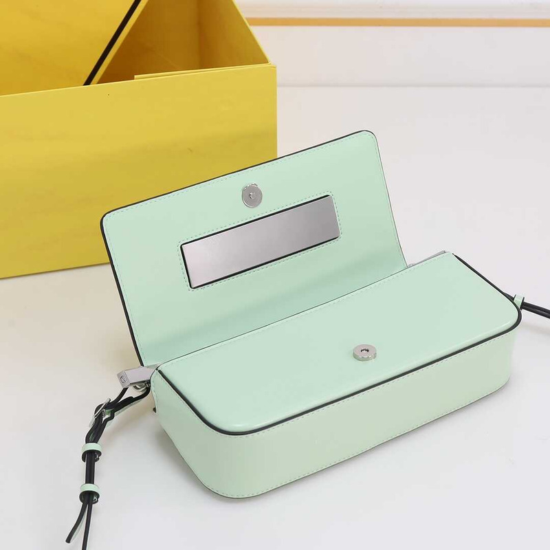 F**di first sight leather mini bag light green