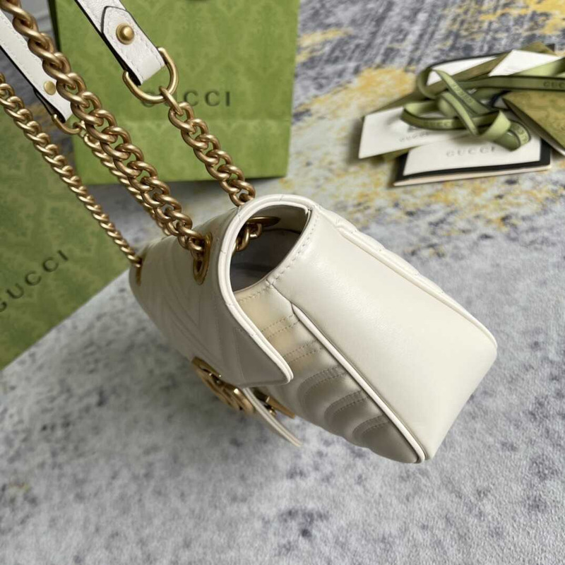 GG Marmont Small Shoulder Bag White