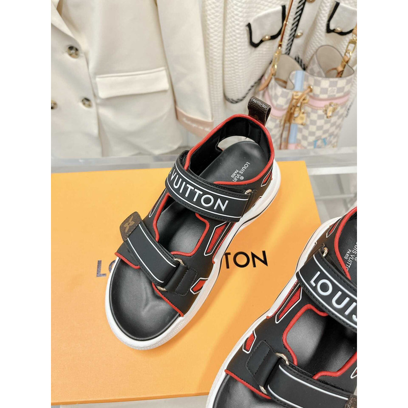 l**is V*t*n archlight sandal black and red