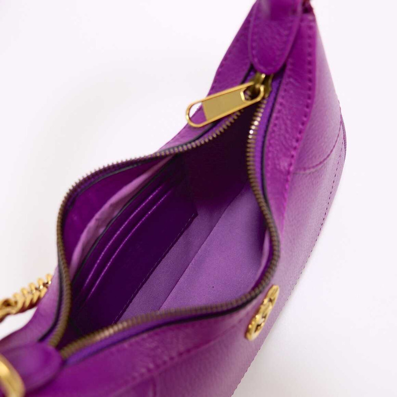 G*u*i aphrodite small crescent shoulder bag purple