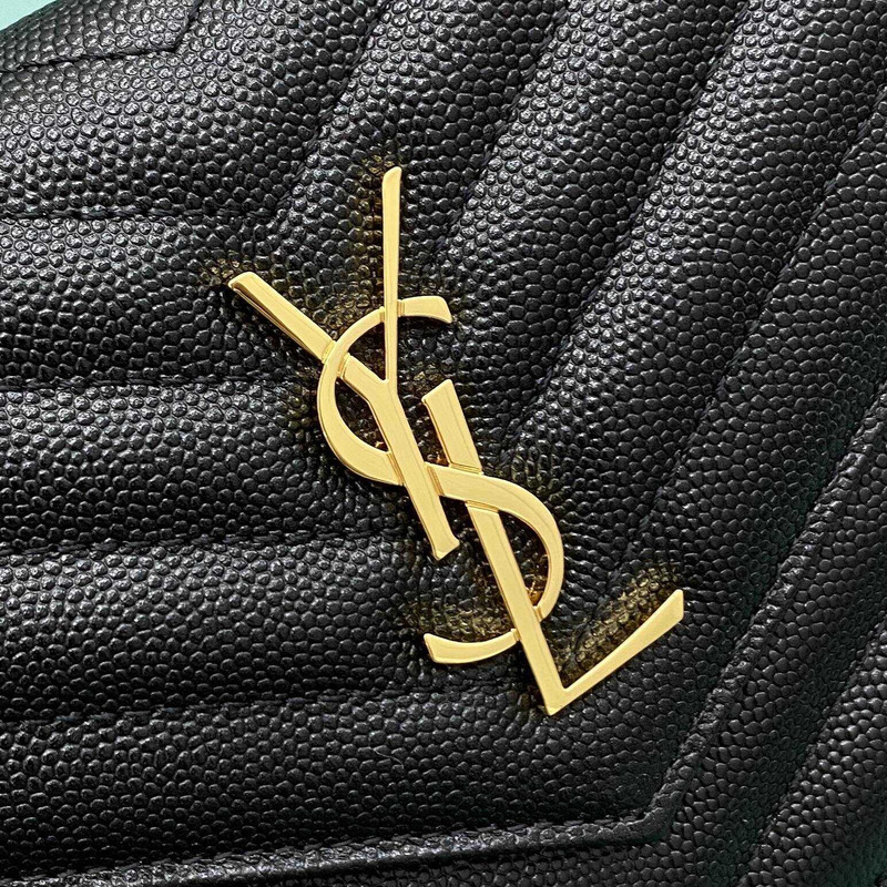 Saint Laurent Monogram Envelope Bag Black