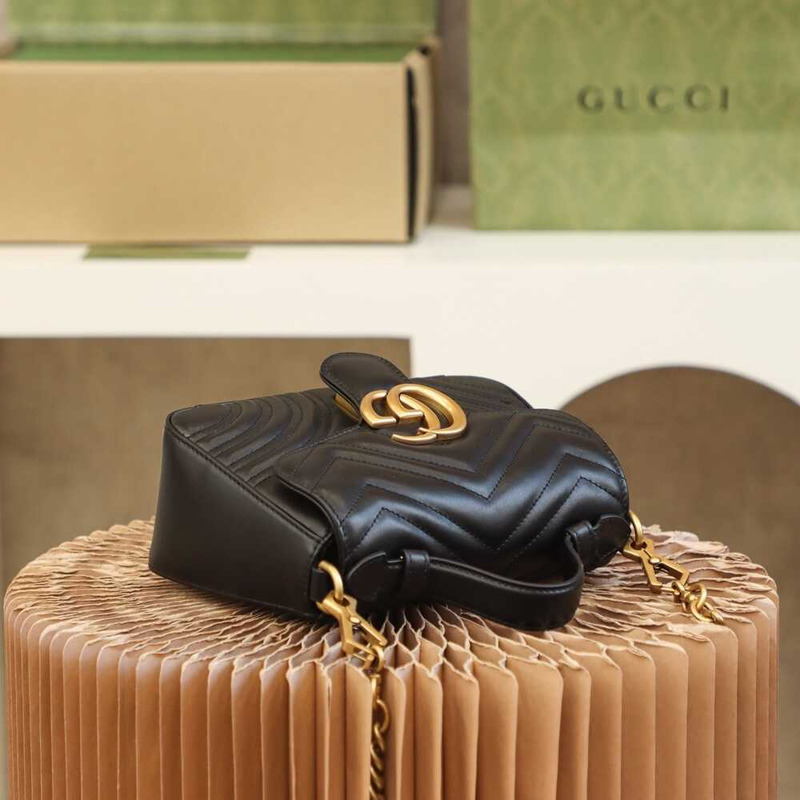 G*u*i gg marmont mini top handle bag black