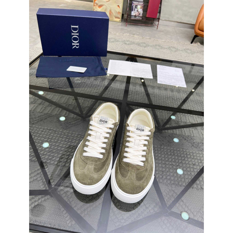 d*or b101 sneaker cd Di*m*nd canvas smooth calfskin nubuck green