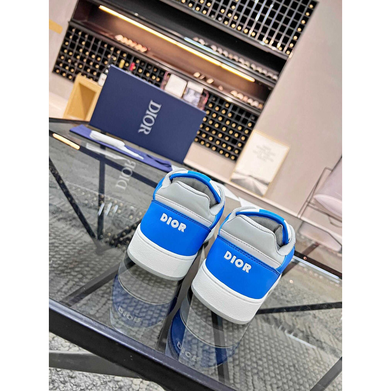 D*or b27 low top sneaker smooth calfskin oblique galaxy leather blue