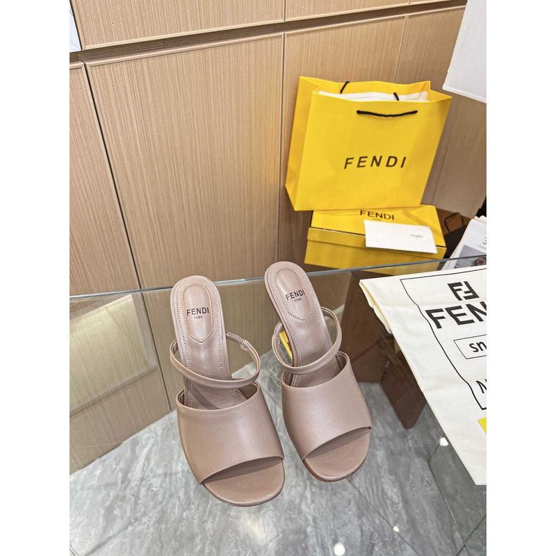 F**di first nude leather high-heeled sandals