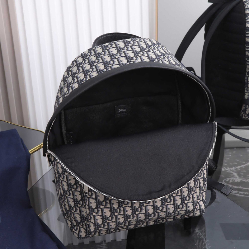 D*or essentials  rider backpack beige and black D*or oblique jacquard
