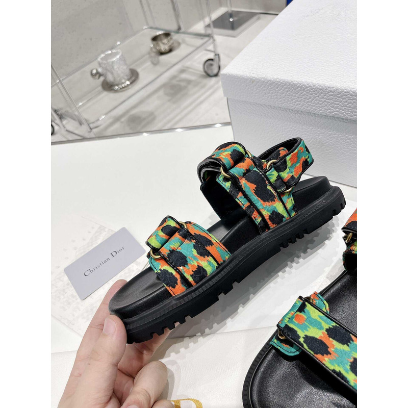 D*or D*oract sandal saffron camouflage pattern lambskin