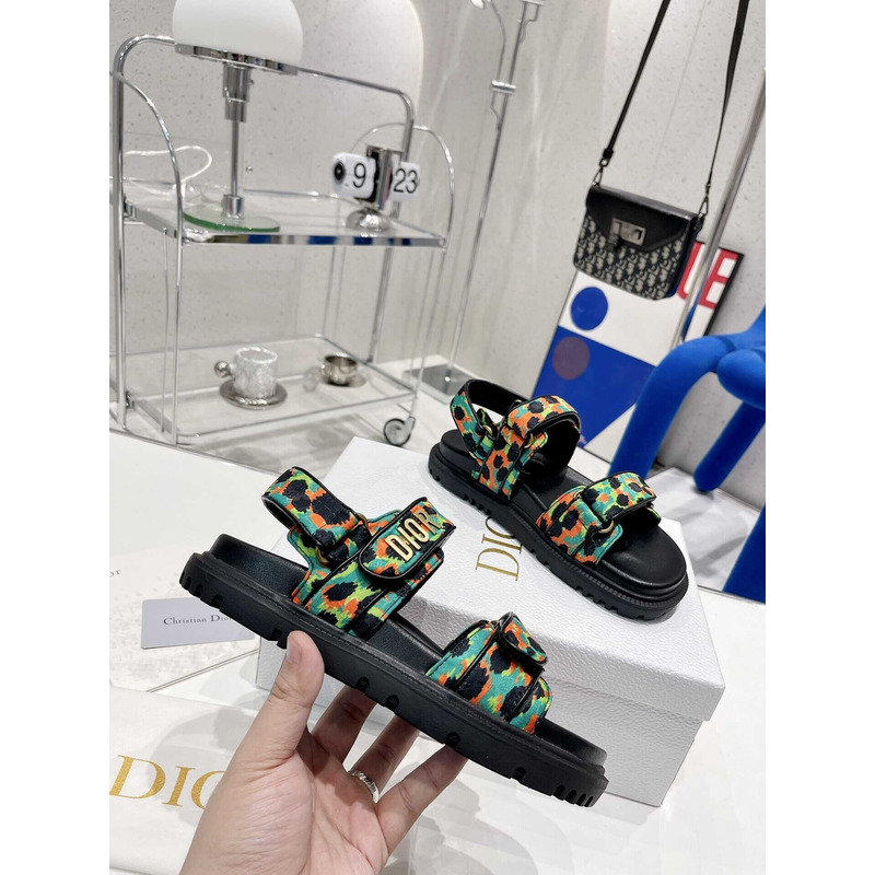D*or D*oract sandal saffron camouflage pattern lambskin