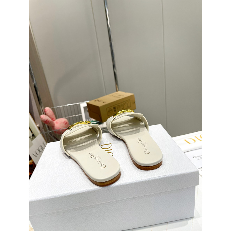 D*or 30 montaigne slide calfskin white