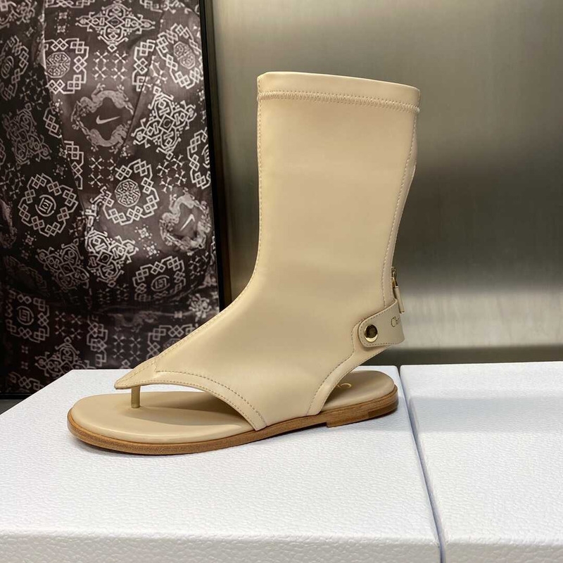 D*or spirit thong sandal beige lambskin