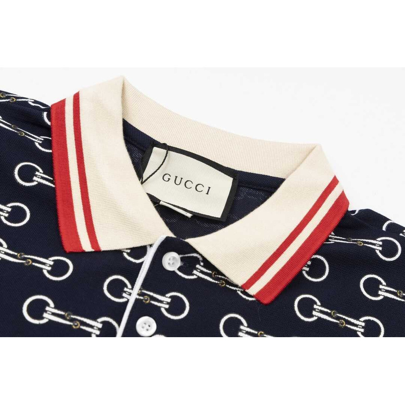 G*u*i print polo shirts black