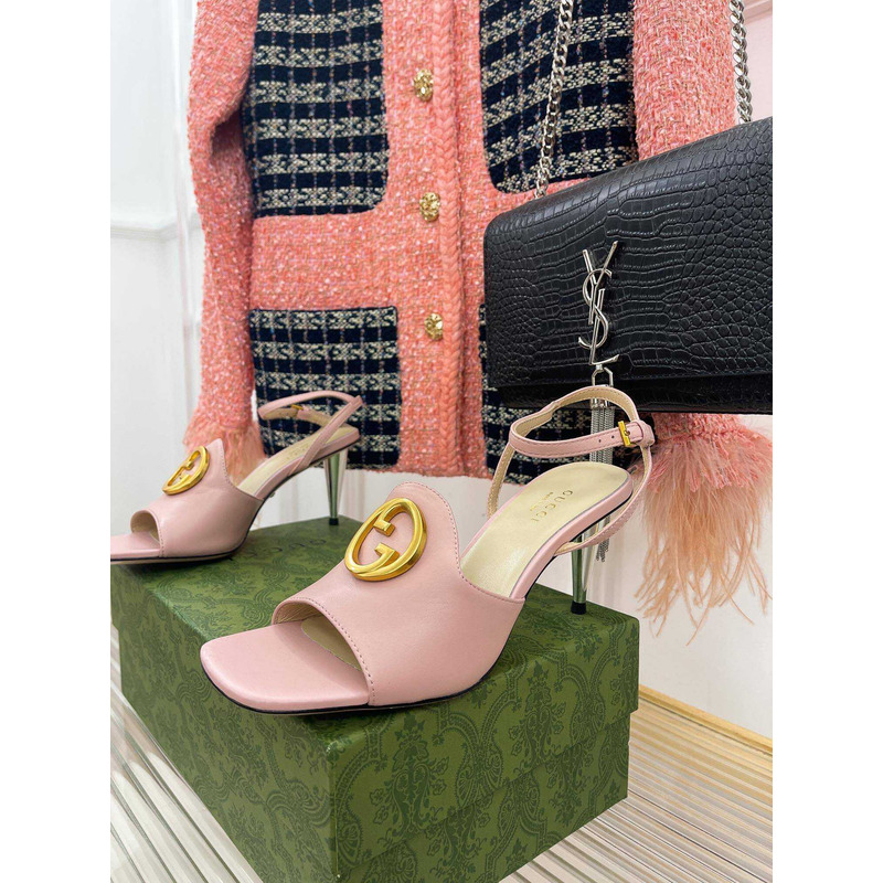 G*u*i blondie series high-heeled sandals pink