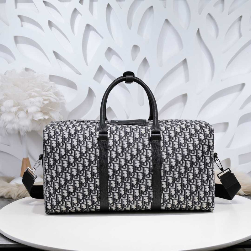 D*or lingot 50 bag beige and black D*or oblique jacquard