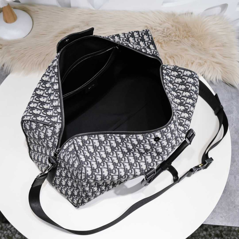 D*or lingot 50 bag beige and black D*or oblique jacquard