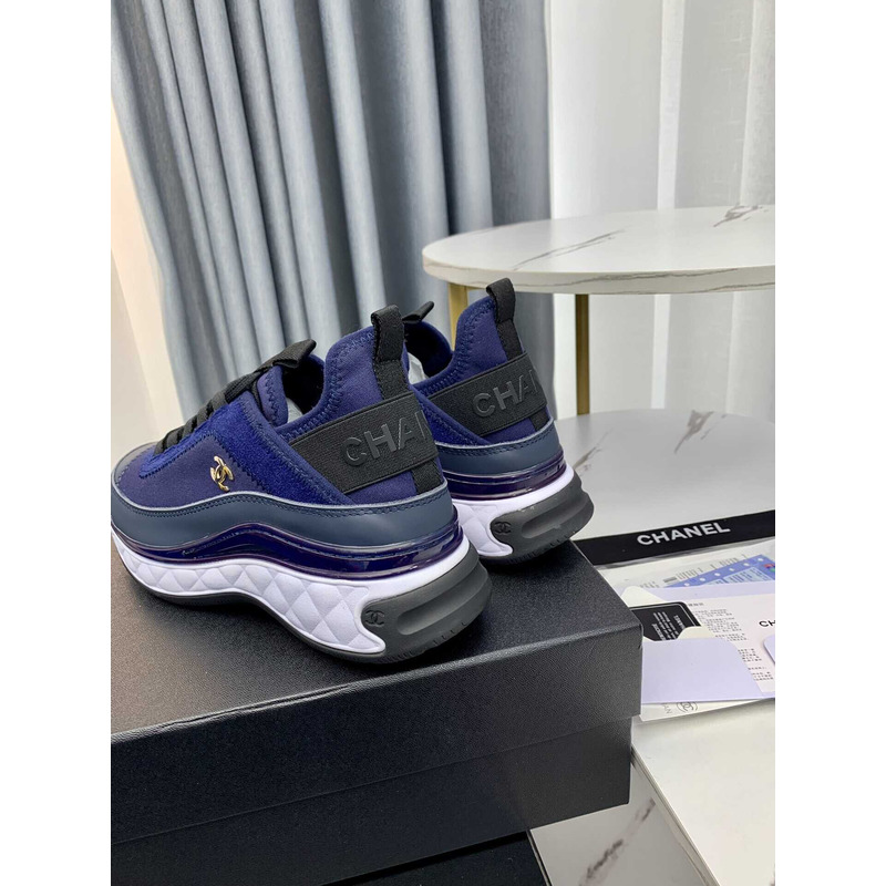 Ch*el low top trainer navy blue