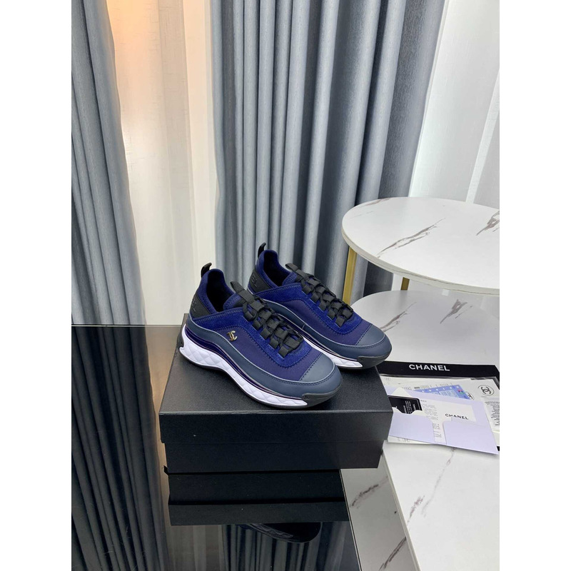 Ch*el low top trainer navy blue