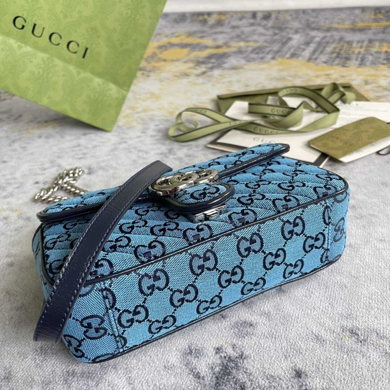 G*u*i gg marmont flap crossbody bag blue