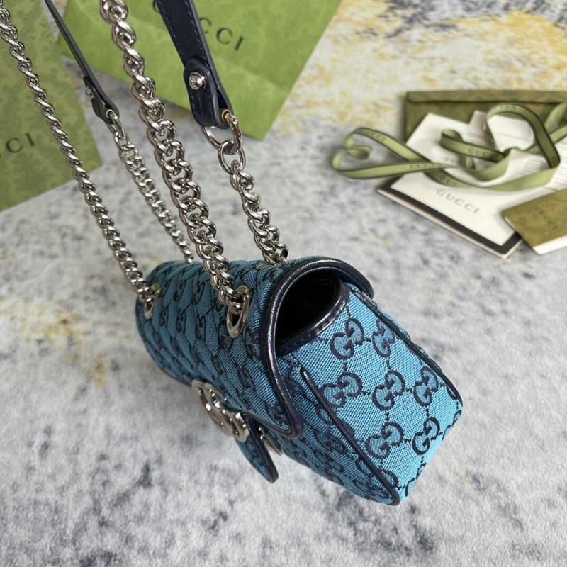 G*u*i gg marmont flap crossbody bag blue