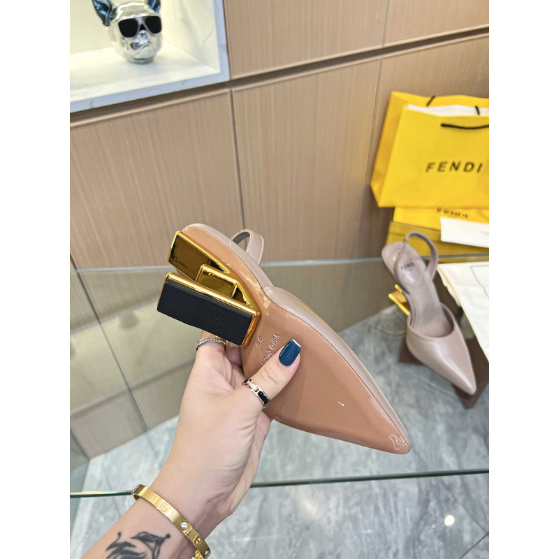 F**di first slingbacks pumps nude pink