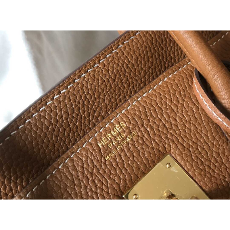 H**mes  birkin togo 35 gris tourterelle brown