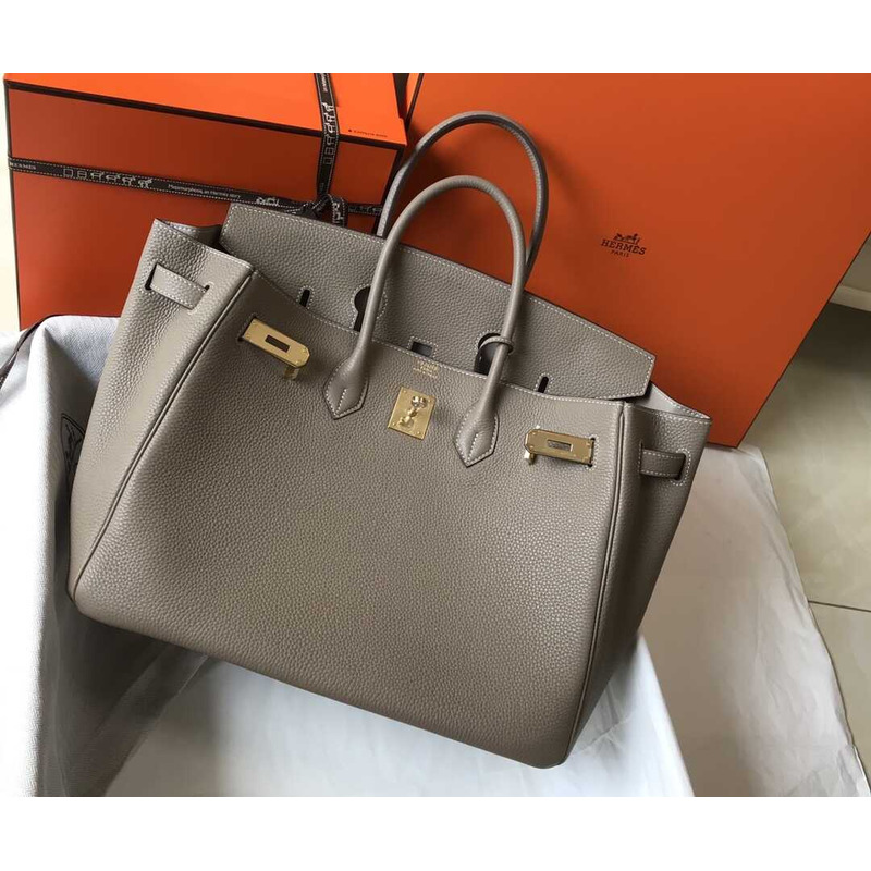 H**mes  birkin togo 35 gris tourterelle beige
