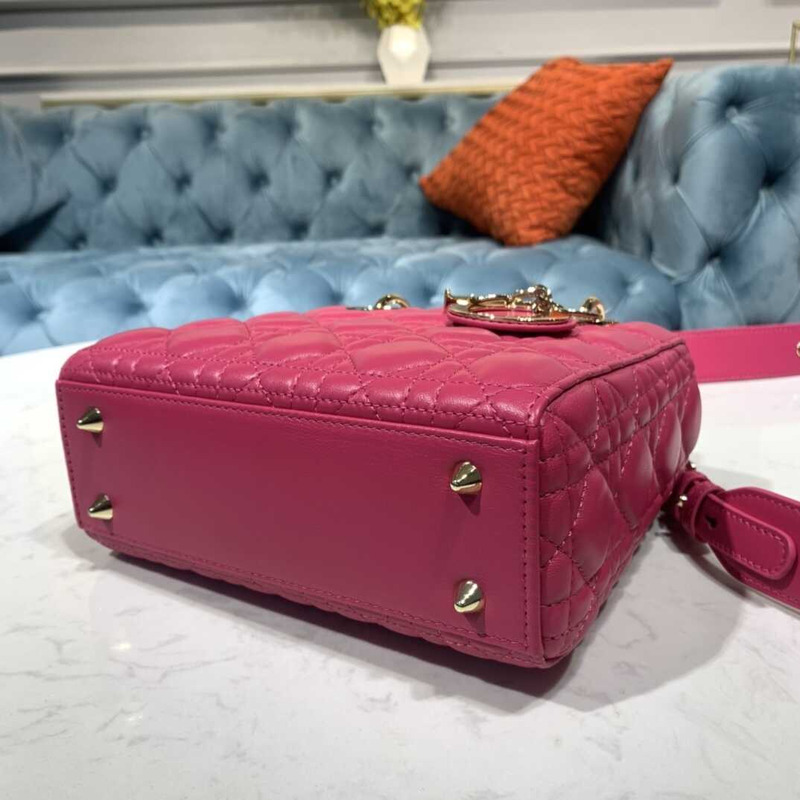 ch**an D*or lady D*or cannage 2way shooulder handbag pink