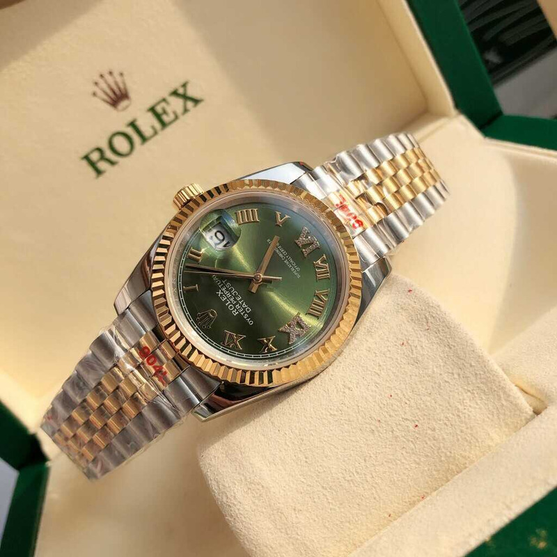 rolex datejust 36 jubilee olive green roman Di*m*nd 2836 s*per clone