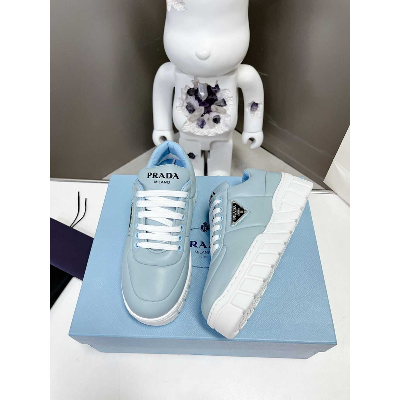 Pra*a leather sneakers blue