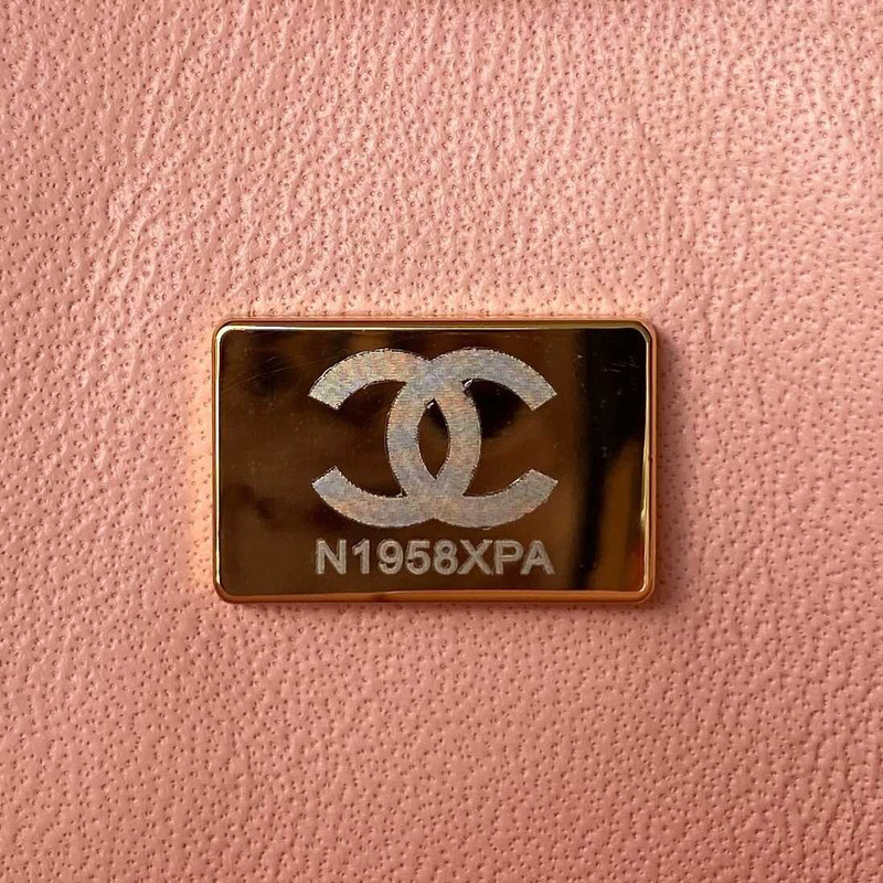 Ch*el classic flap calfskin gold hardware pink