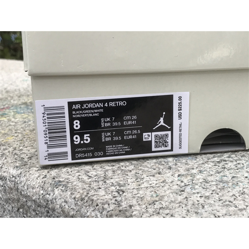 Jordan Retro 4 Black And Green