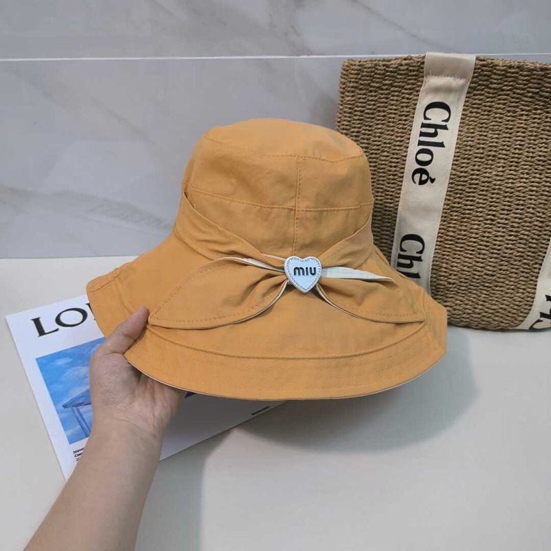 Miu Miu Bow Tie Hat Yellow