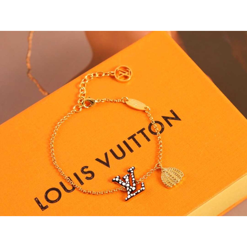 l**is V*t*n x yayoi kusama lv iconic infinity dots bracelet black/white