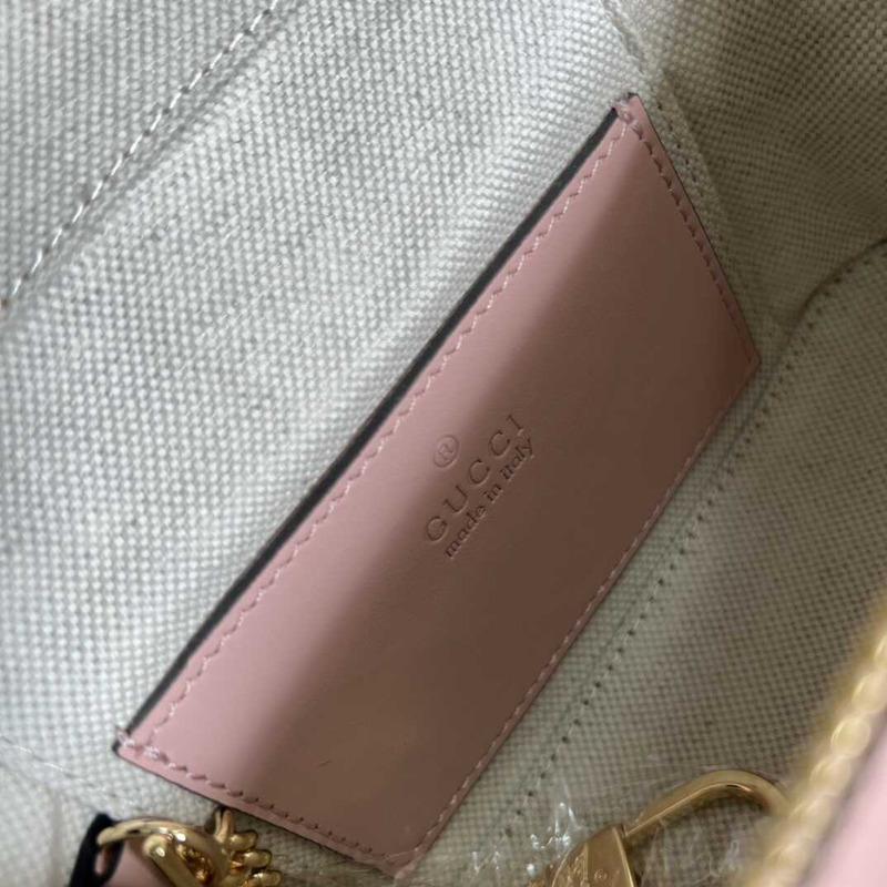 G*u*i gg matelasse mini tote light pink