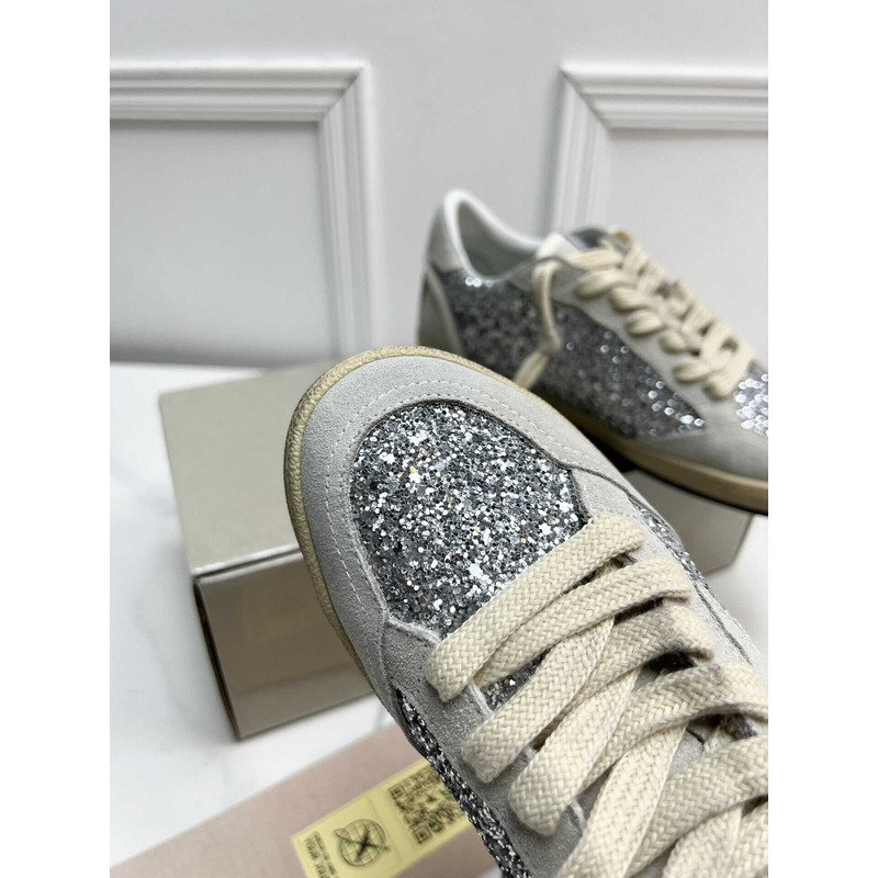 ggdb S*per-star glittered suede sneakers grey