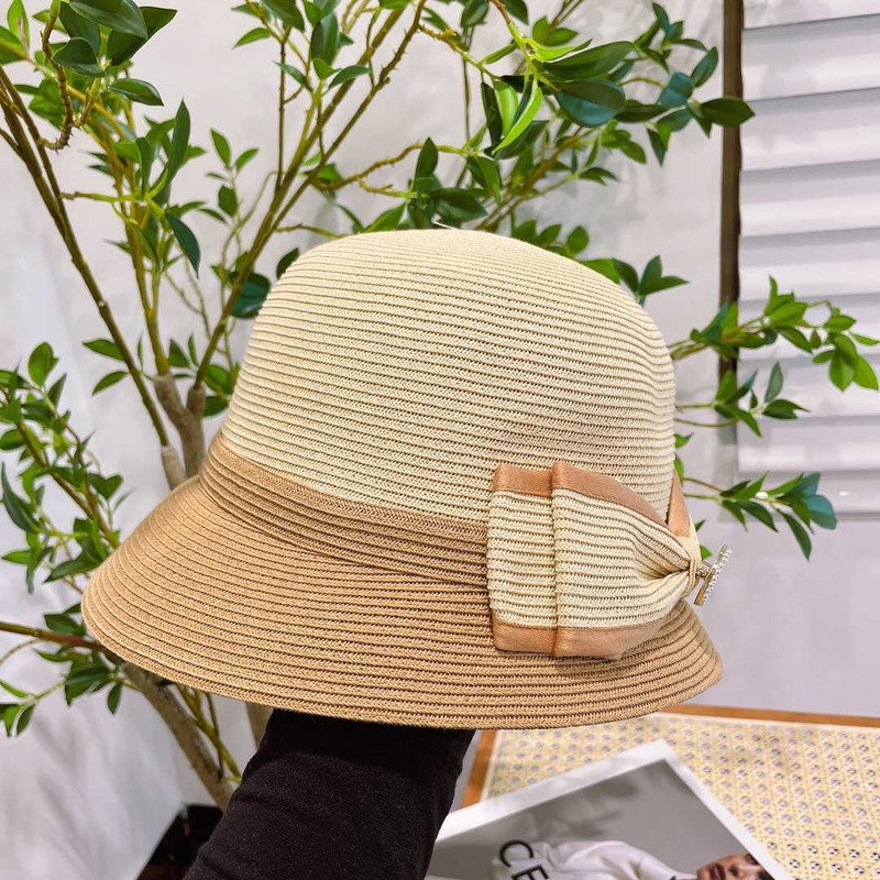 Ch*el summer straw bucket hat