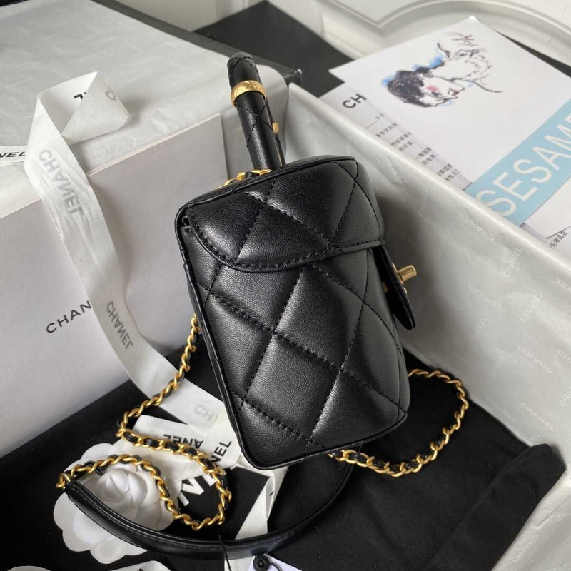 Ch*el cosmetic bag black