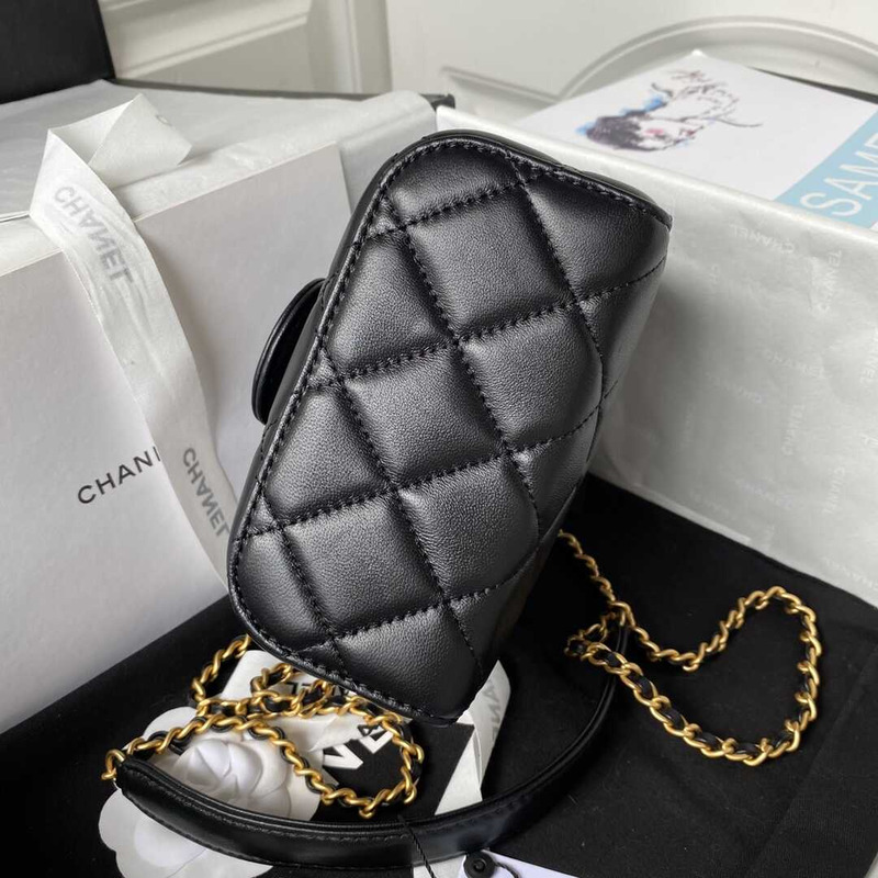 Ch*el cosmetic bag black