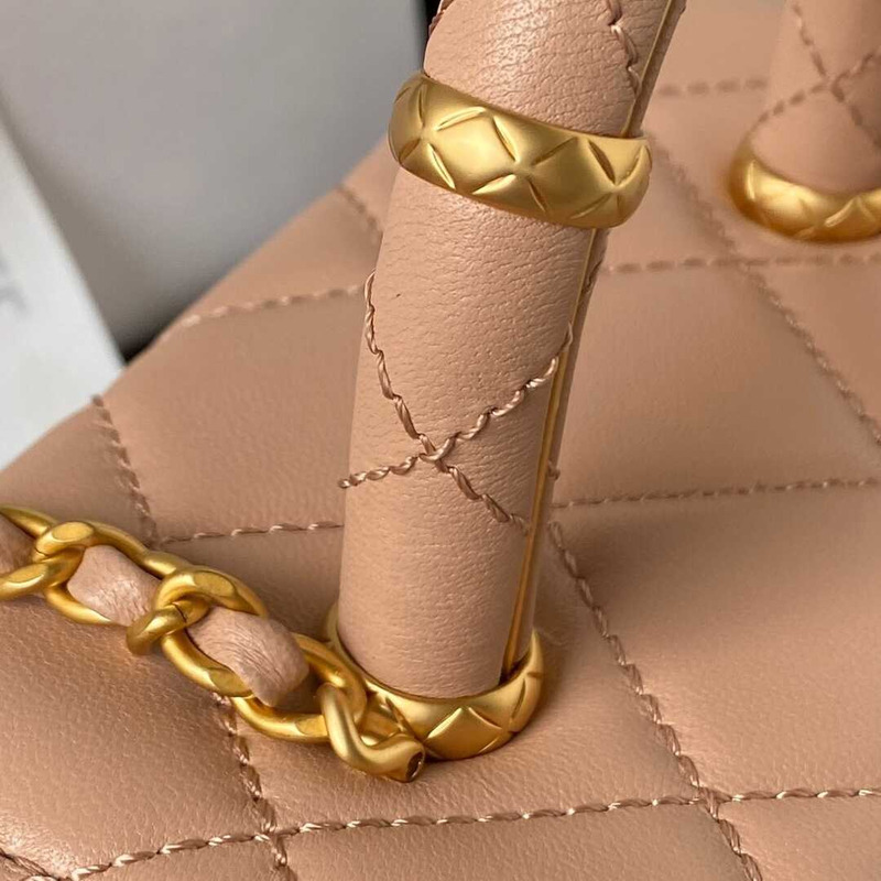 Ch*el cosmetic bag nude