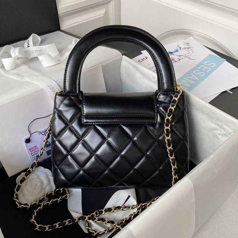 Ch*el fall-winter 2023 mini bag with handle pink black
