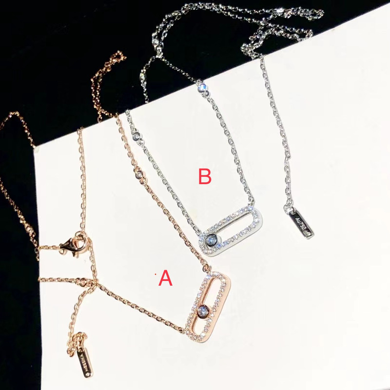 messika move uno 18ct white-gold and Di*m*nd necklace