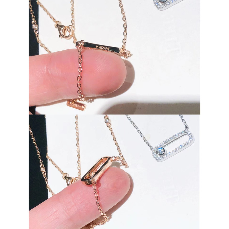 messika move uno 18ct white-gold and Di*m*nd necklace