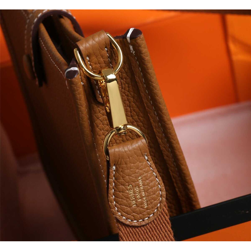 H**mes evelyne tpm mini gold a stamp bag