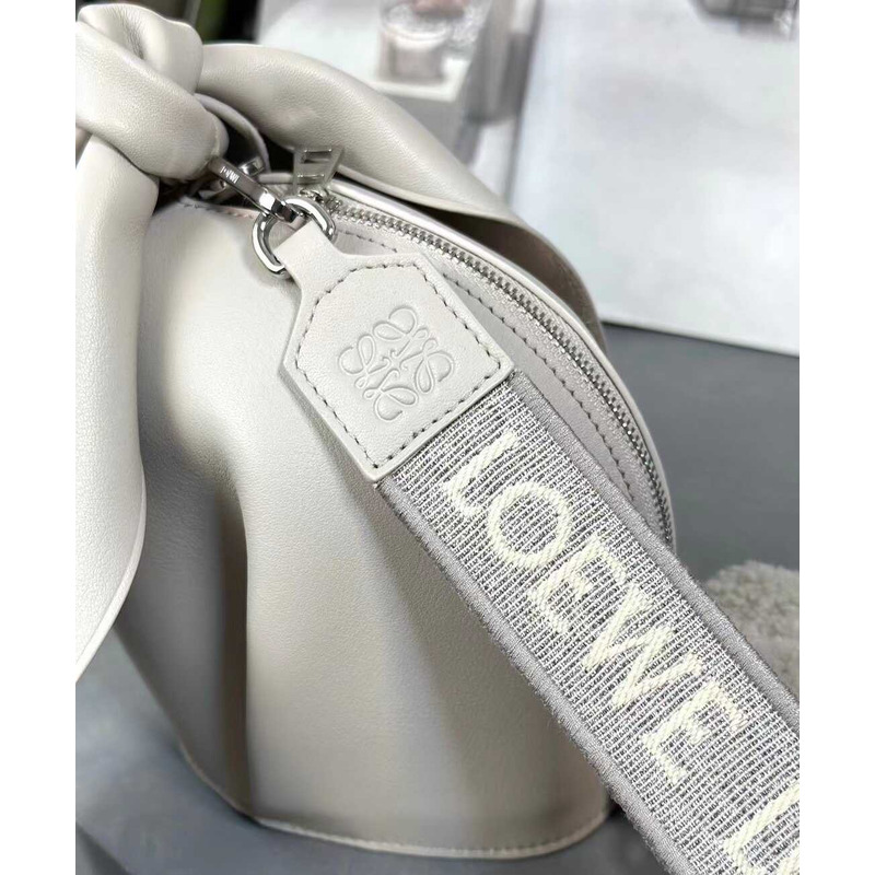 Loewe Bow Handbag White And Gray