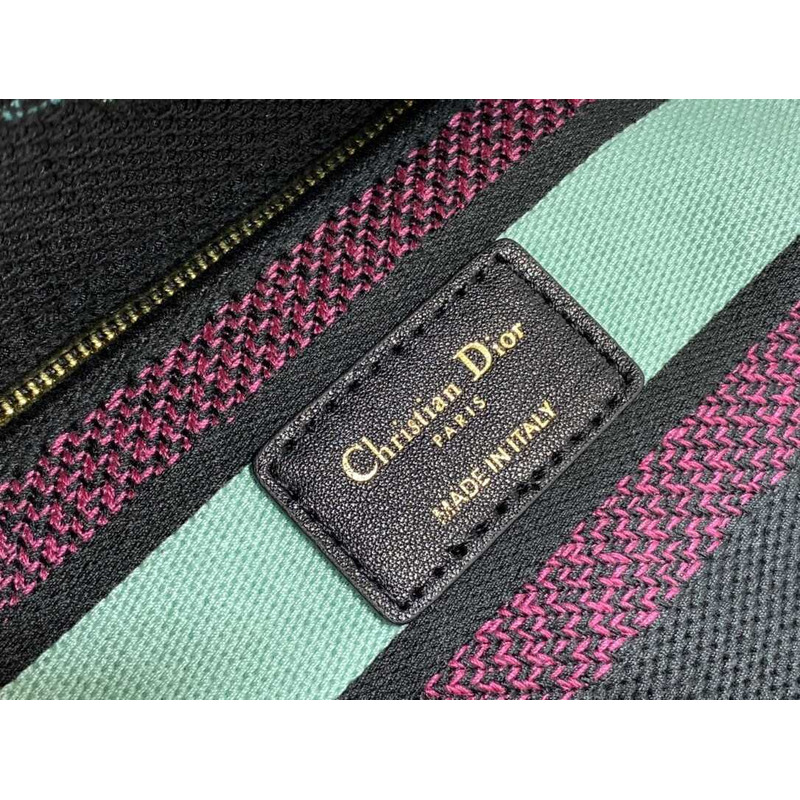 D*or medium lady d-lite bag blue multicolor toile de jouy voyage embroidery