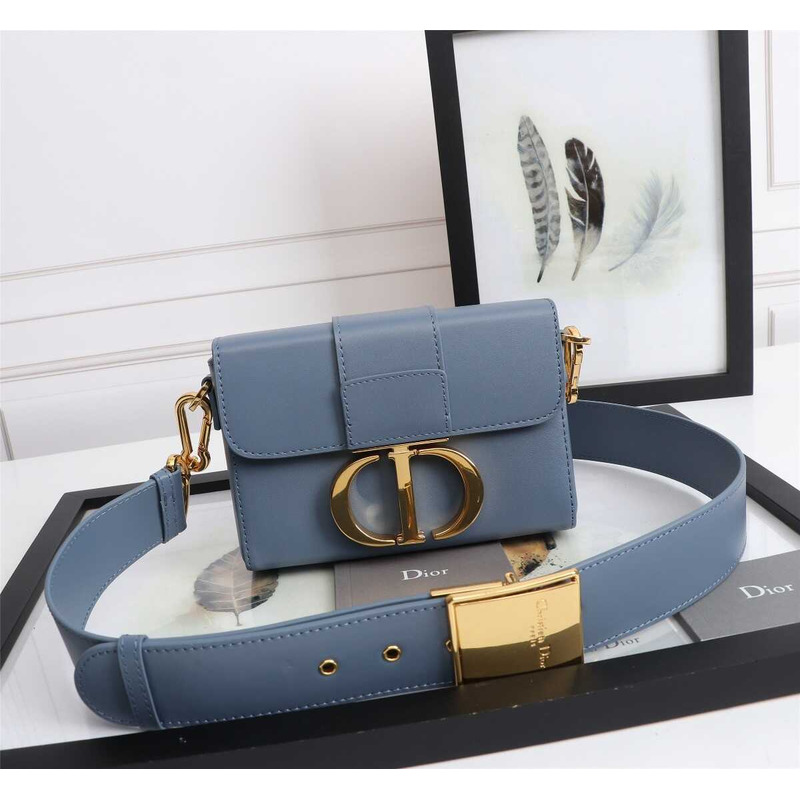 d*or 30 montaigne S*per mini bag blue