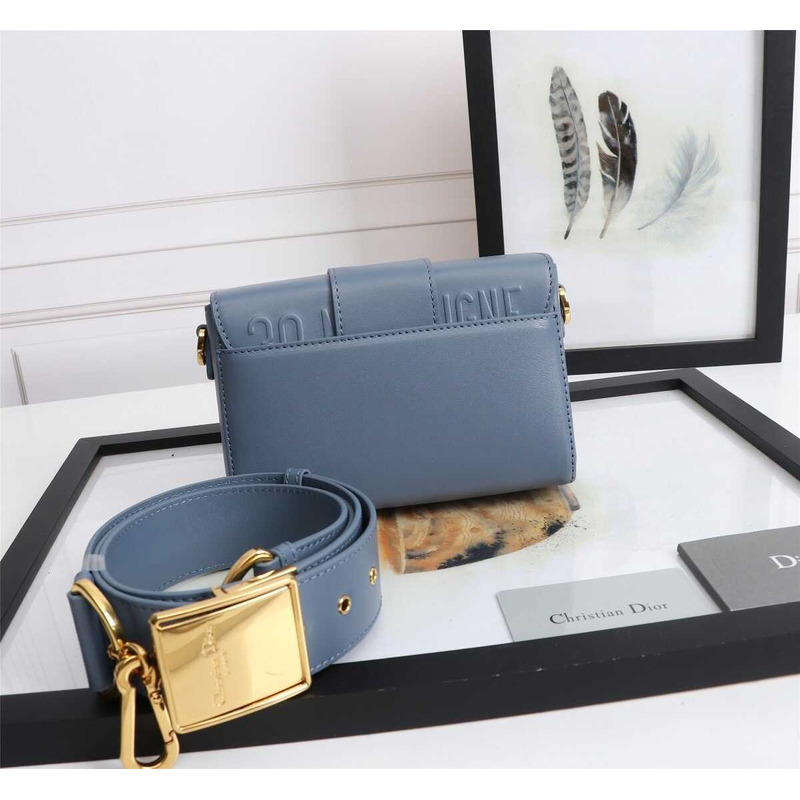 d*or 30 montaigne S*per mini bag blue