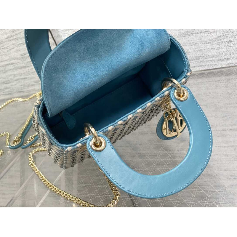 D*or lady D*or bag coral blue honeycomb