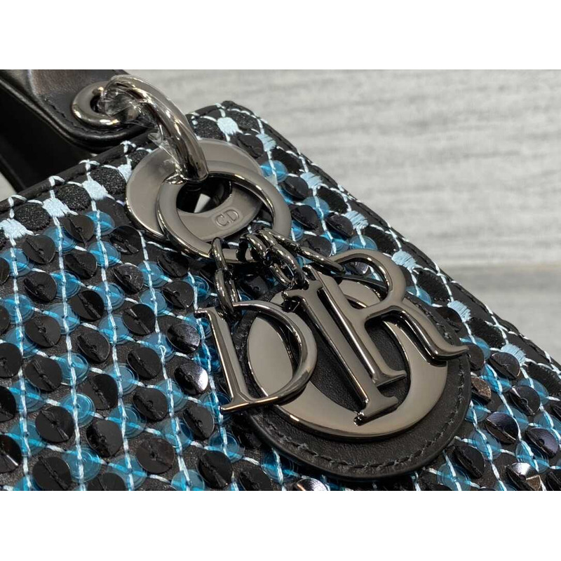 D*or ladyD*or glitter gradient bag blue and black